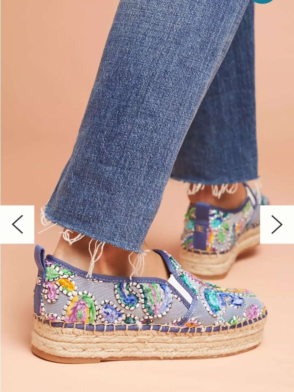 Sam Edelman Beaded Embroidered Espadrilles Multicolor Boho Slip-On Flats Size 11 - Picture 16 of 16
